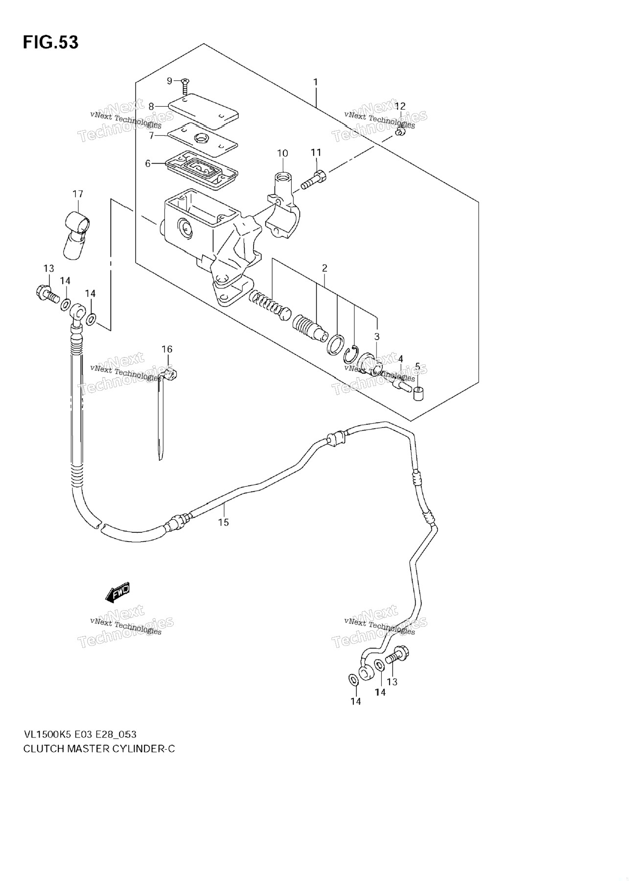 Clutch Master Cylinder (Model K5/K6)