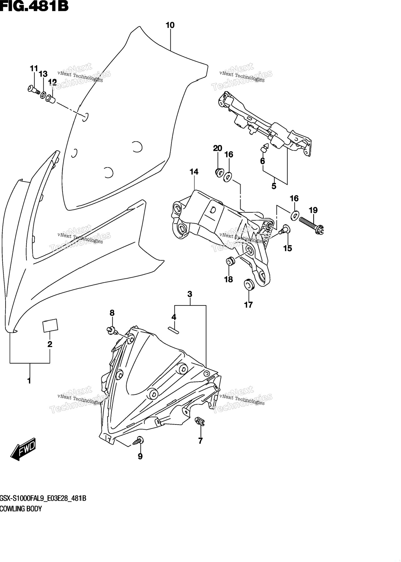Cowling Body (Gsx-S1000fal9 E28)
