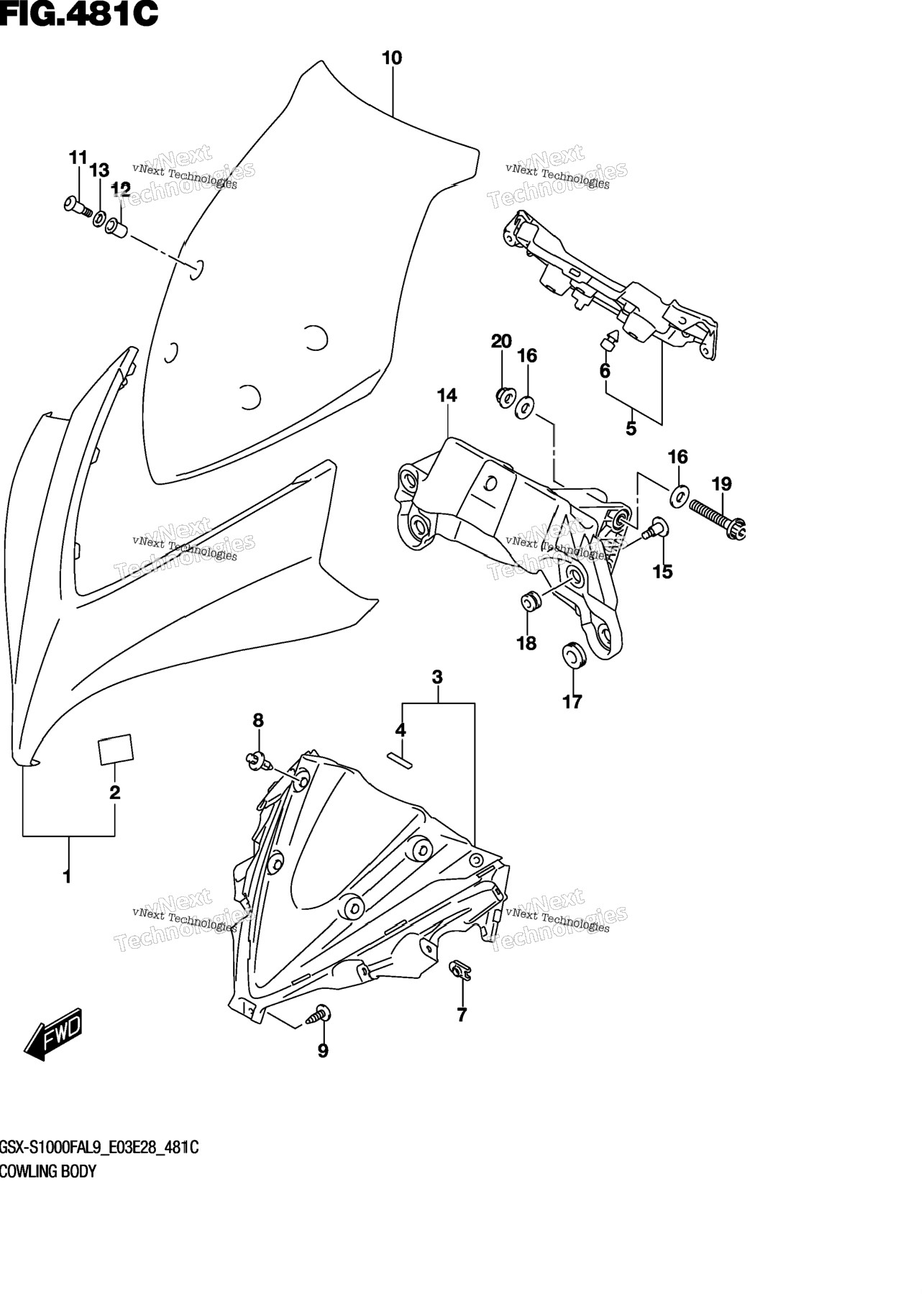 Cowling Body (Gsx-S1000fal9 E33)