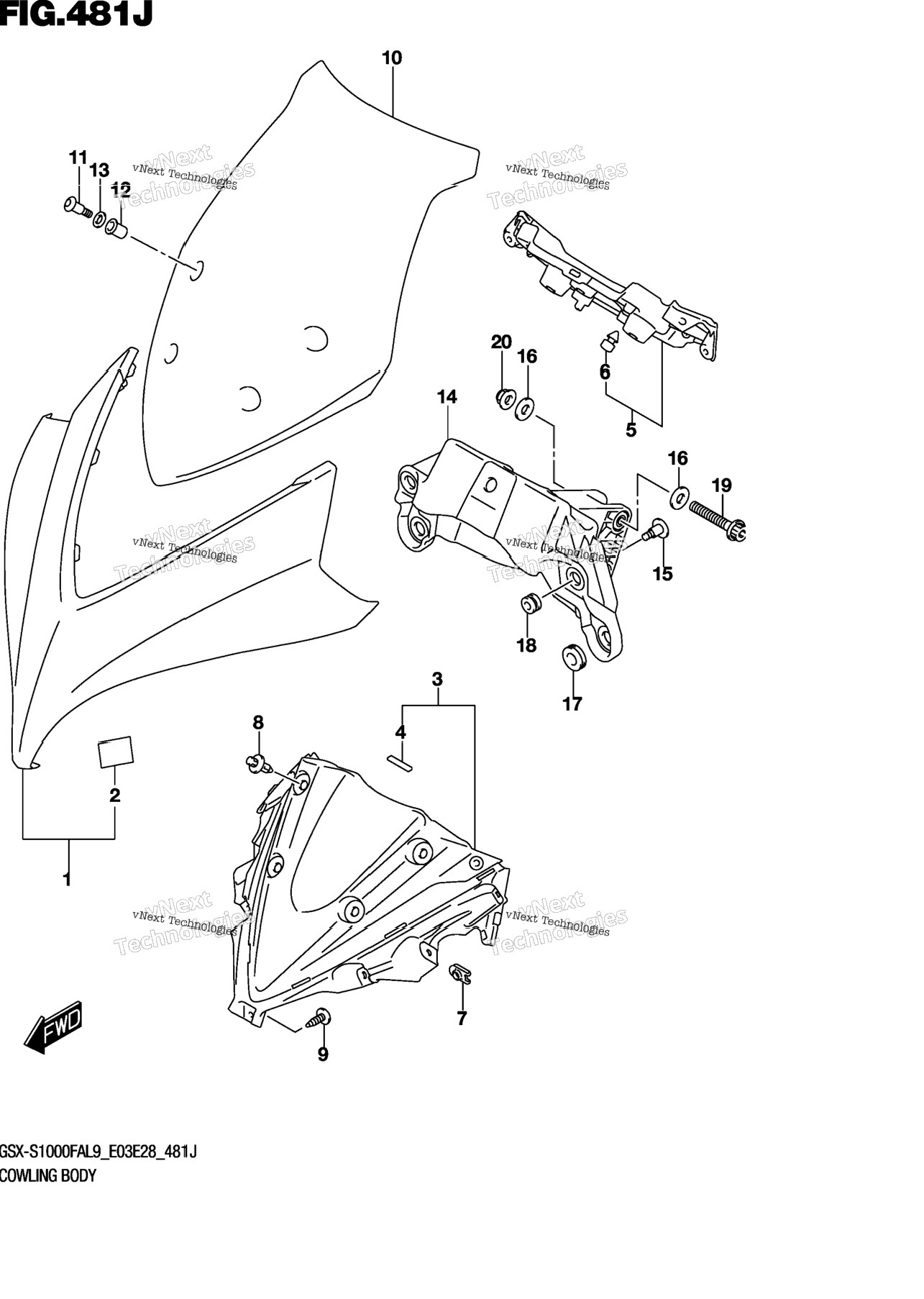Cowling Body (Gsx-S1000fzal9 E33)