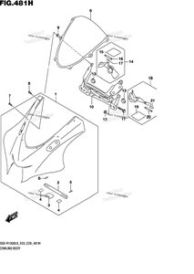 Нажмите для увеличения Cowling Body (Gsx-R1000al8 E28) (For Ykv)