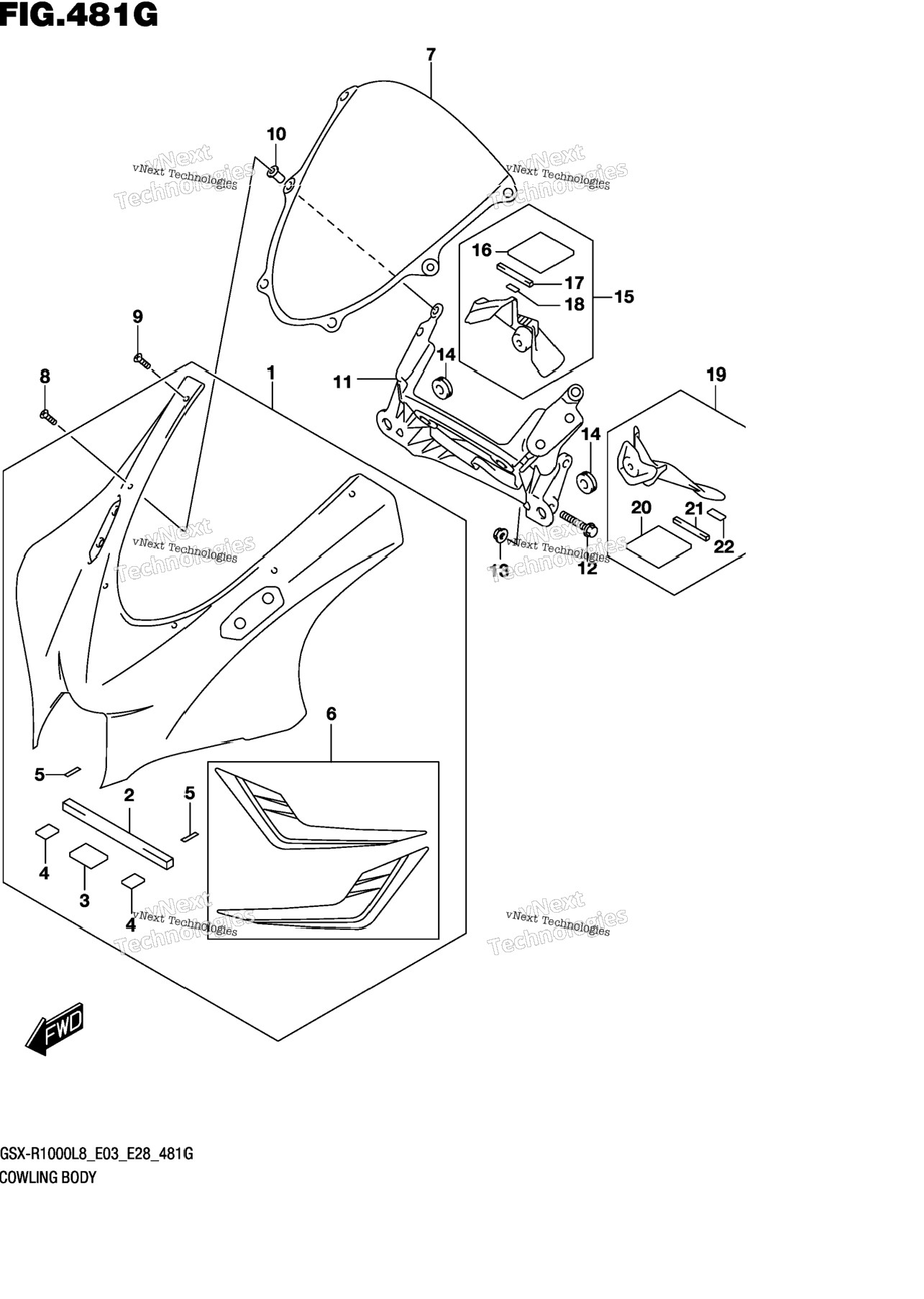 Cowling Body (Gsx-R1000al8 E28) (For Yww)