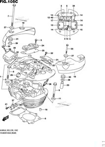 Нажмите для увеличения Cylinder Head (Rear) (Vl800l8 E33)