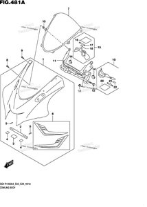 Нажмите для увеличения Cowling Body (Gsx-R1000l8 E03) (For Yww)