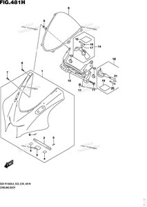 Нажмите для увеличения Cowling Body (Gsx-R1000al8 E28) (For Ykv)
