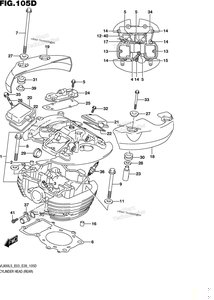 Нажмите для увеличения Cylinder Head (Rear) (Vl800tl5 E28)
