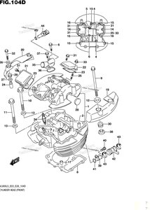 Нажмите для увеличения Cylinder Head (Front) (Vl800tl5 E28)