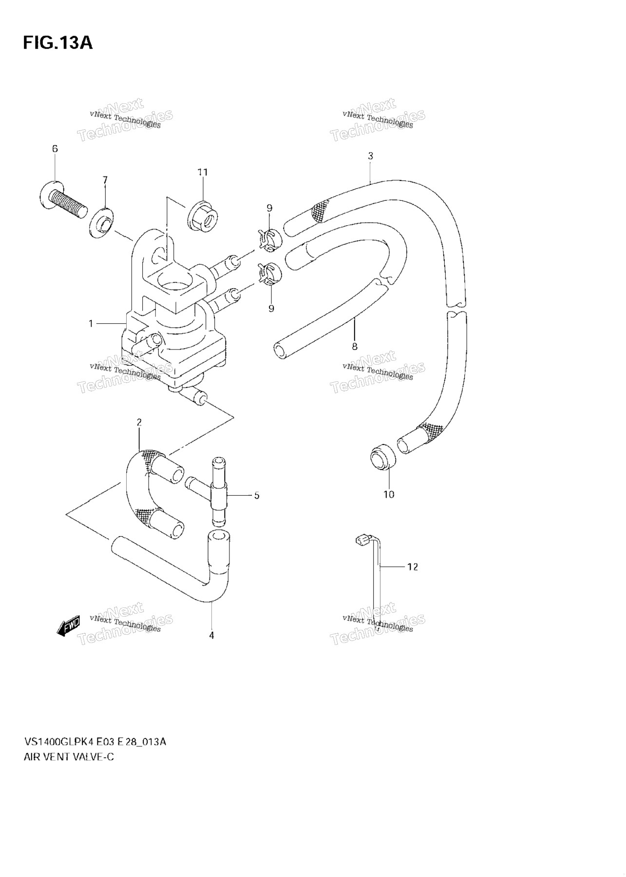 Air Vent Valve (Model K6/K7/K8 E33)