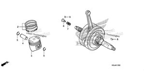 Нажмите для увеличения Crankshaft + Piston (Crf80f)