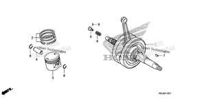 Нажмите для увеличения Crankshaft + Piston (Crf100f)