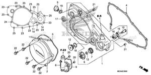 Нажмите для увеличения Right Crankcase Cover @Water Pump