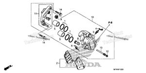 Нажмите для увеличения Front Brake Caliper (Vt1300cs)