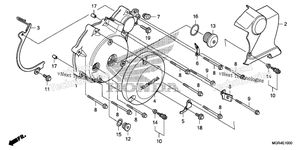 Нажмите для увеличения Left Crankcase Cover + Alternator Cover