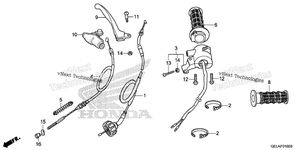 Нажмите для увеличения Handle Lever + Switch + Cable