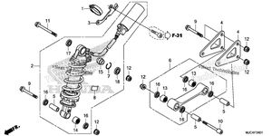 Нажмите для увеличения Rear Shock Absorber (Cbr600ra)