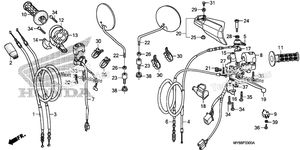 Handle Lever + Switch + Cable