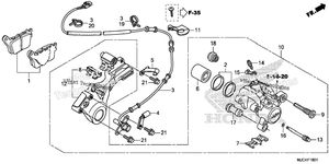 Нажмите для увеличения Rear Brake Caliper (Cbr600ra)