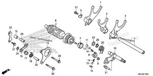 Gearshift Drum@Gearshift Fork