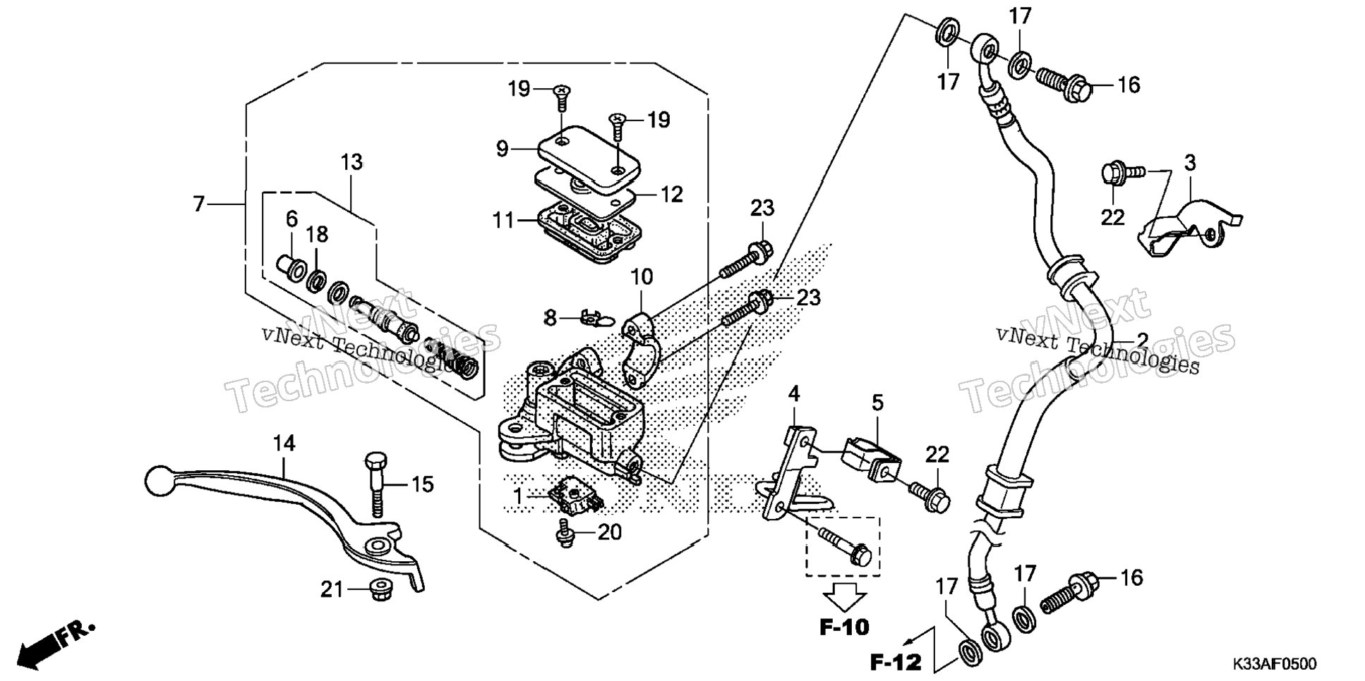 Front Brake Master Cylinder (Standard)