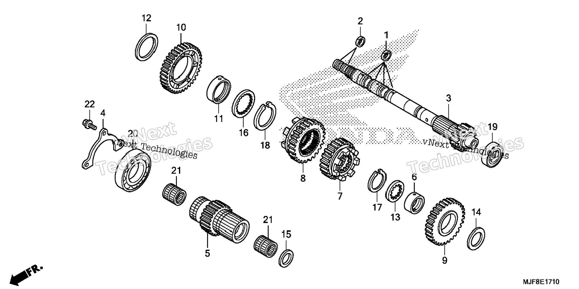 Transmission (Ctx700nd) (Mainshaft)