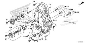 Нажмите для увеличения Rear Crankcase Cover @Clutch Slave Cylinder