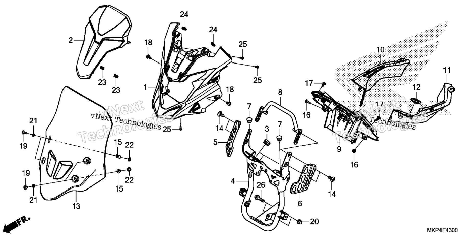 Upper Cover@Windscreen