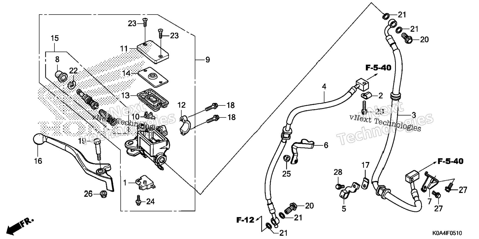 Front Brake Master Cylinder (2)