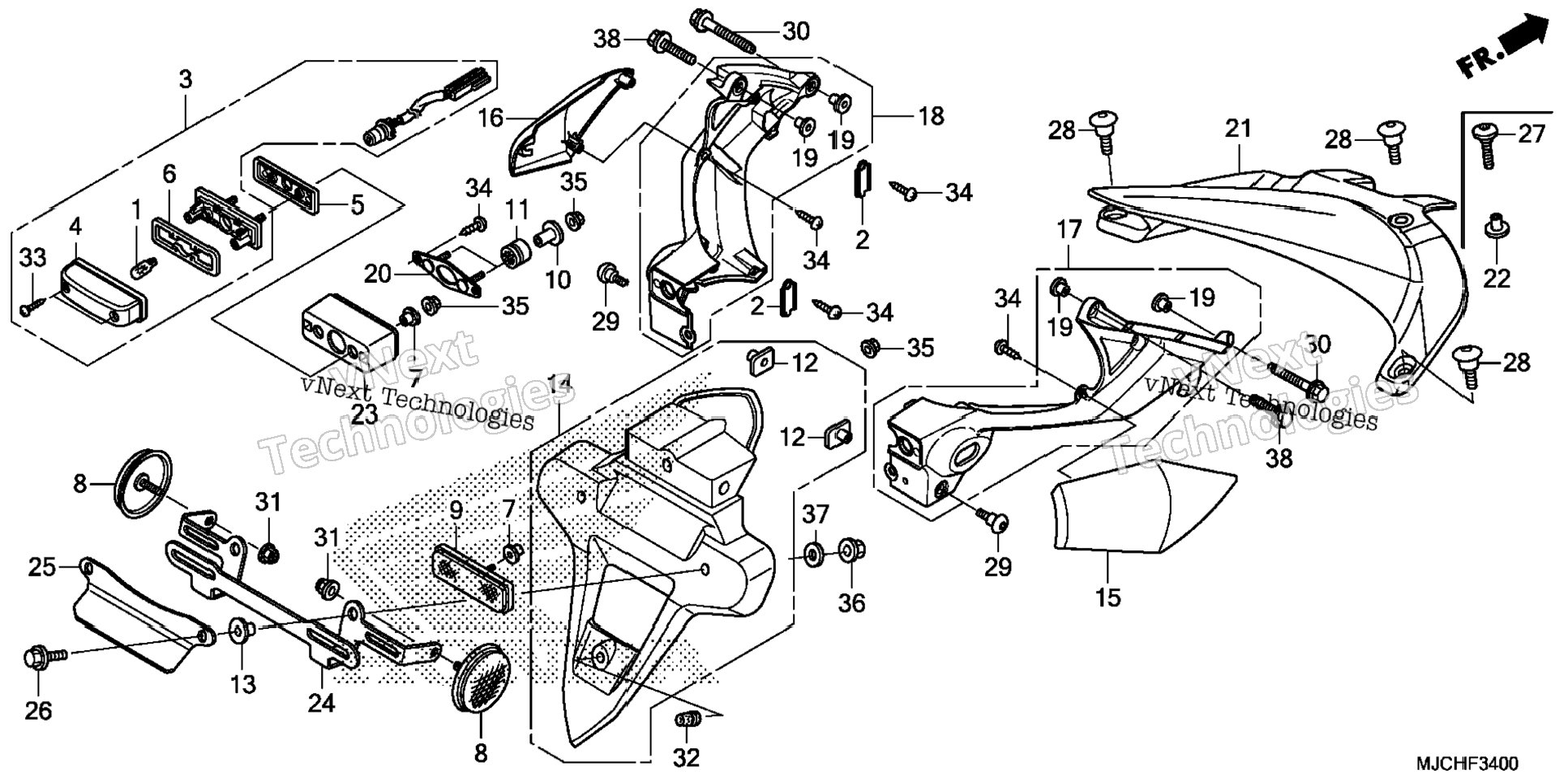 Rear Fender@License Light