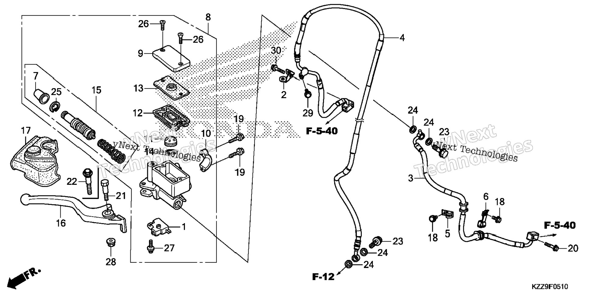 Front Brake Master Cylinder (2)