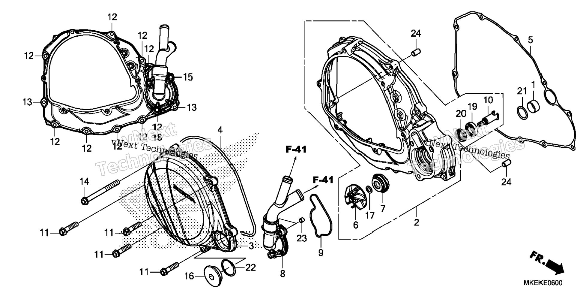 Right Crankcase Cover @Water Pump