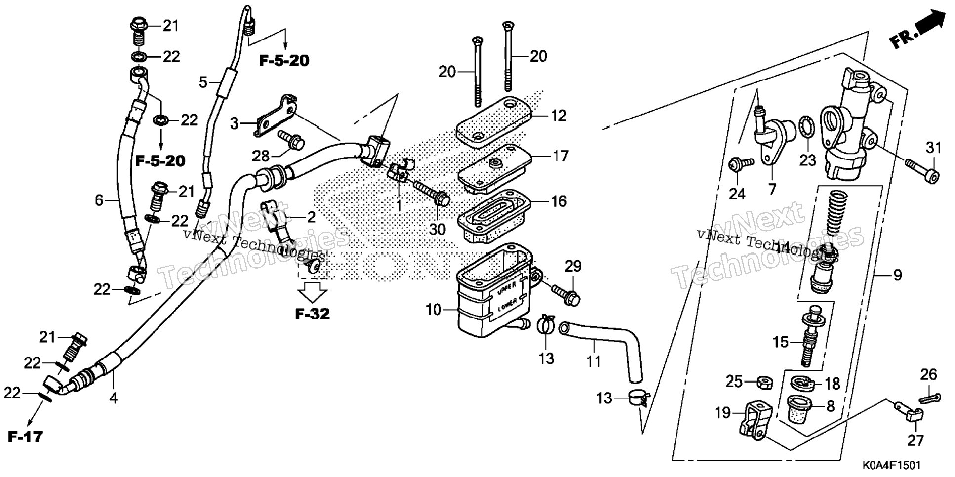 Rear Brake Master Cylinder (2)