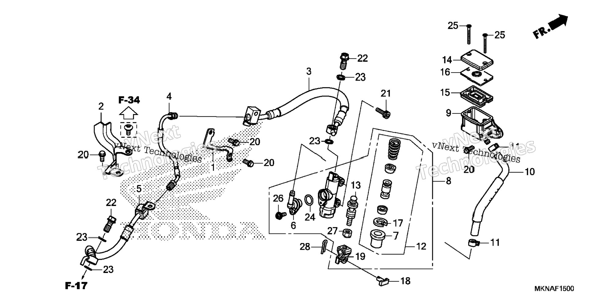 Rear Brake Master Cylinder (1)