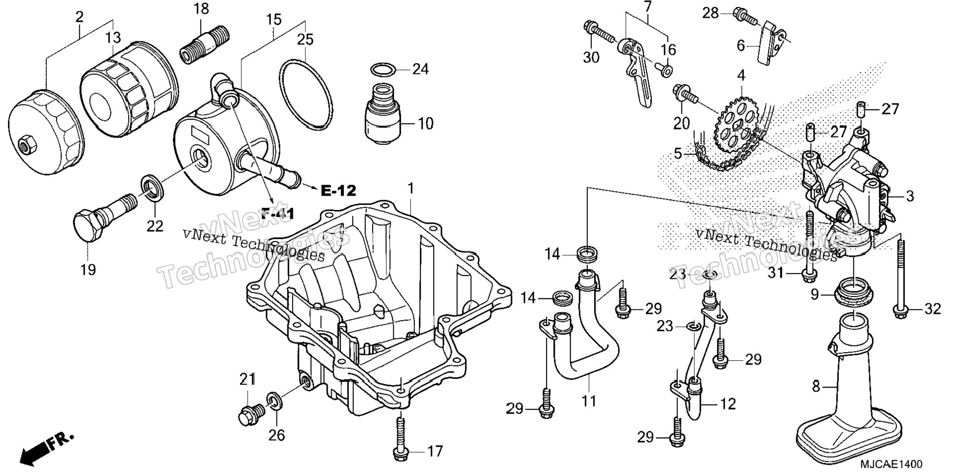 Oil Pan · Oil Pump