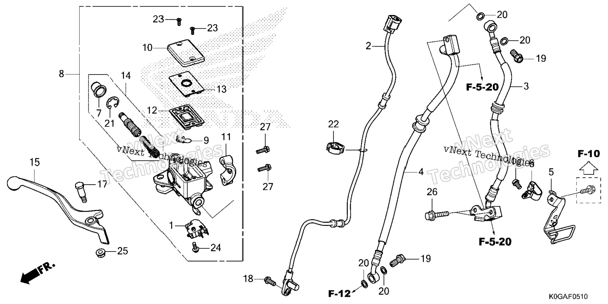 Front Brake Master Cylinder