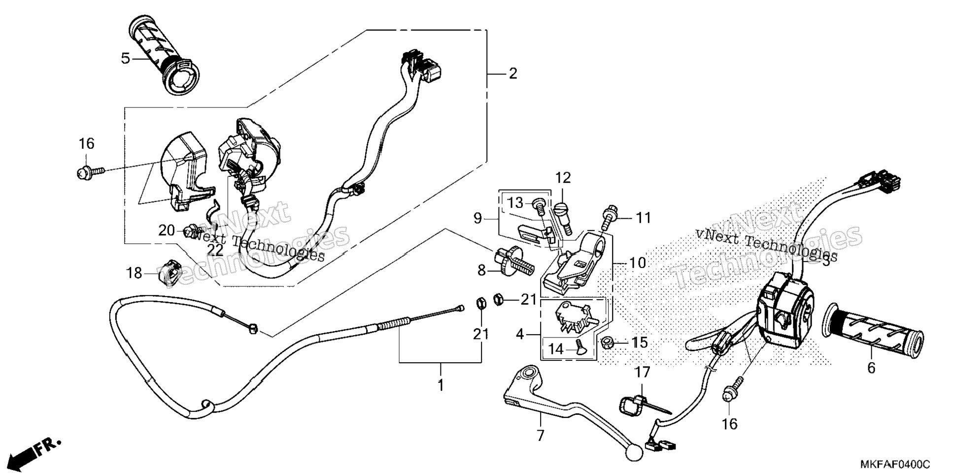 Handle Lever@Switch@Cable