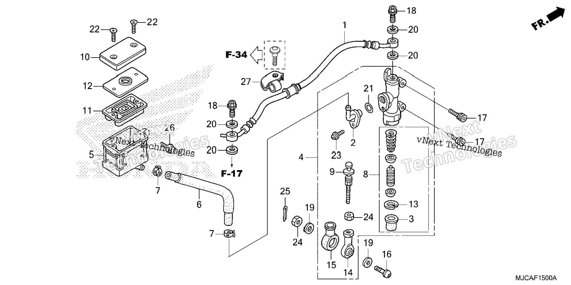 Rear Brake Master Cylinder (1)