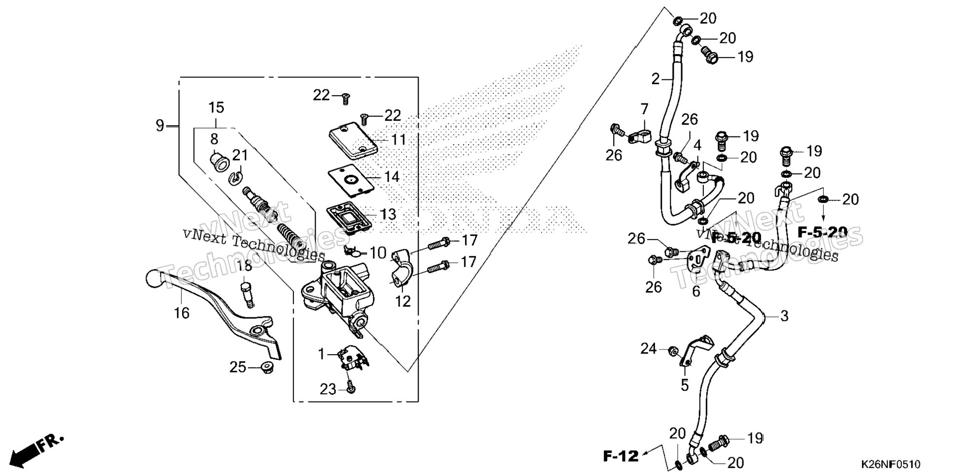 Front Brake Master Cylinder 2