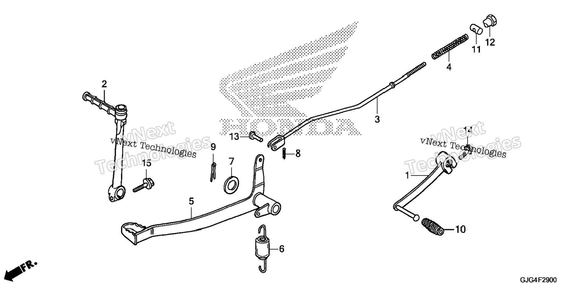 Brake Pedal@Kick Starter Arm