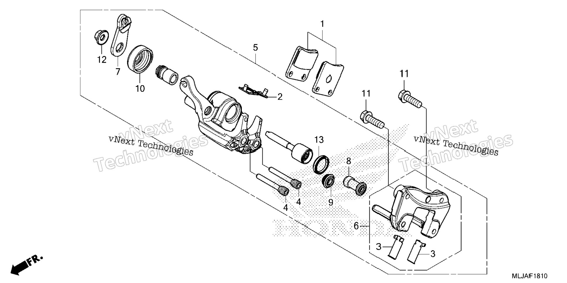 Parking Brake Caliper