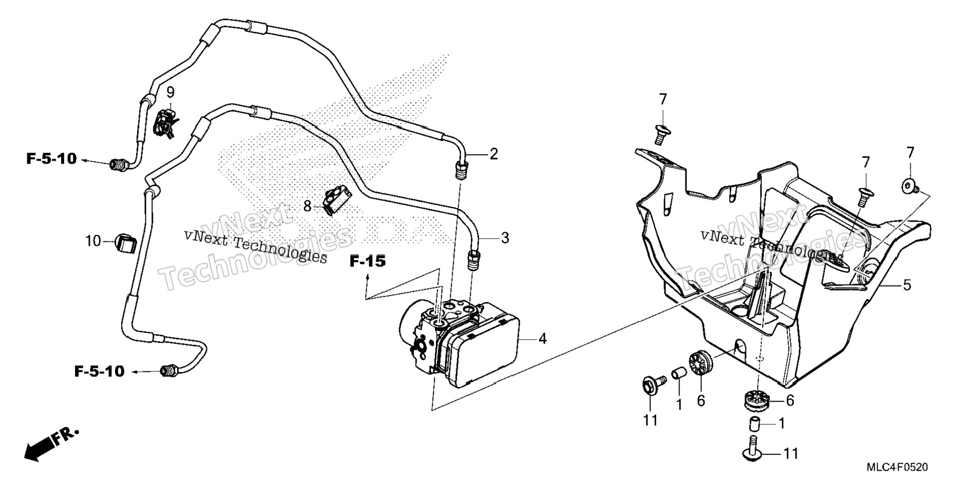 Abs Modulator@Brake Pipe