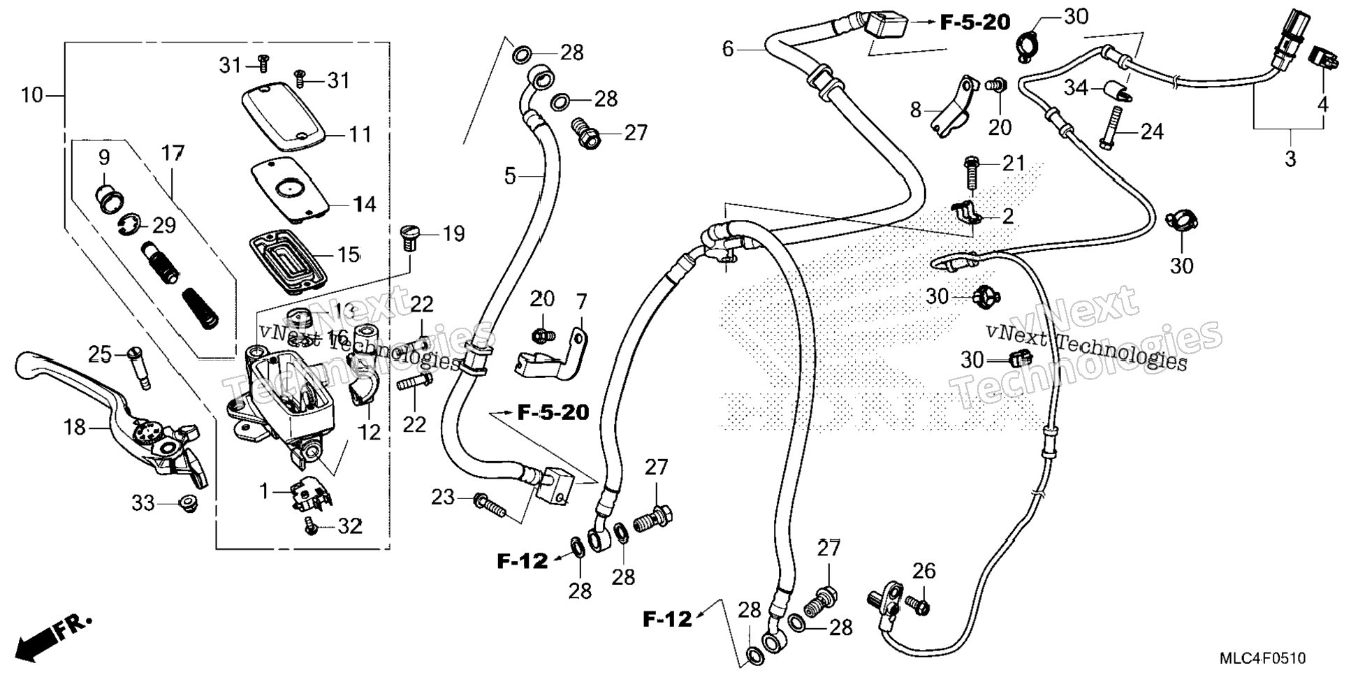 Front Brake Master Cylinder