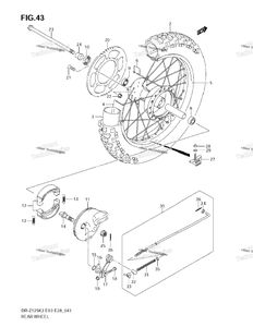 Нажмите для увеличения Rear Wheel (Dr-Z125k3)