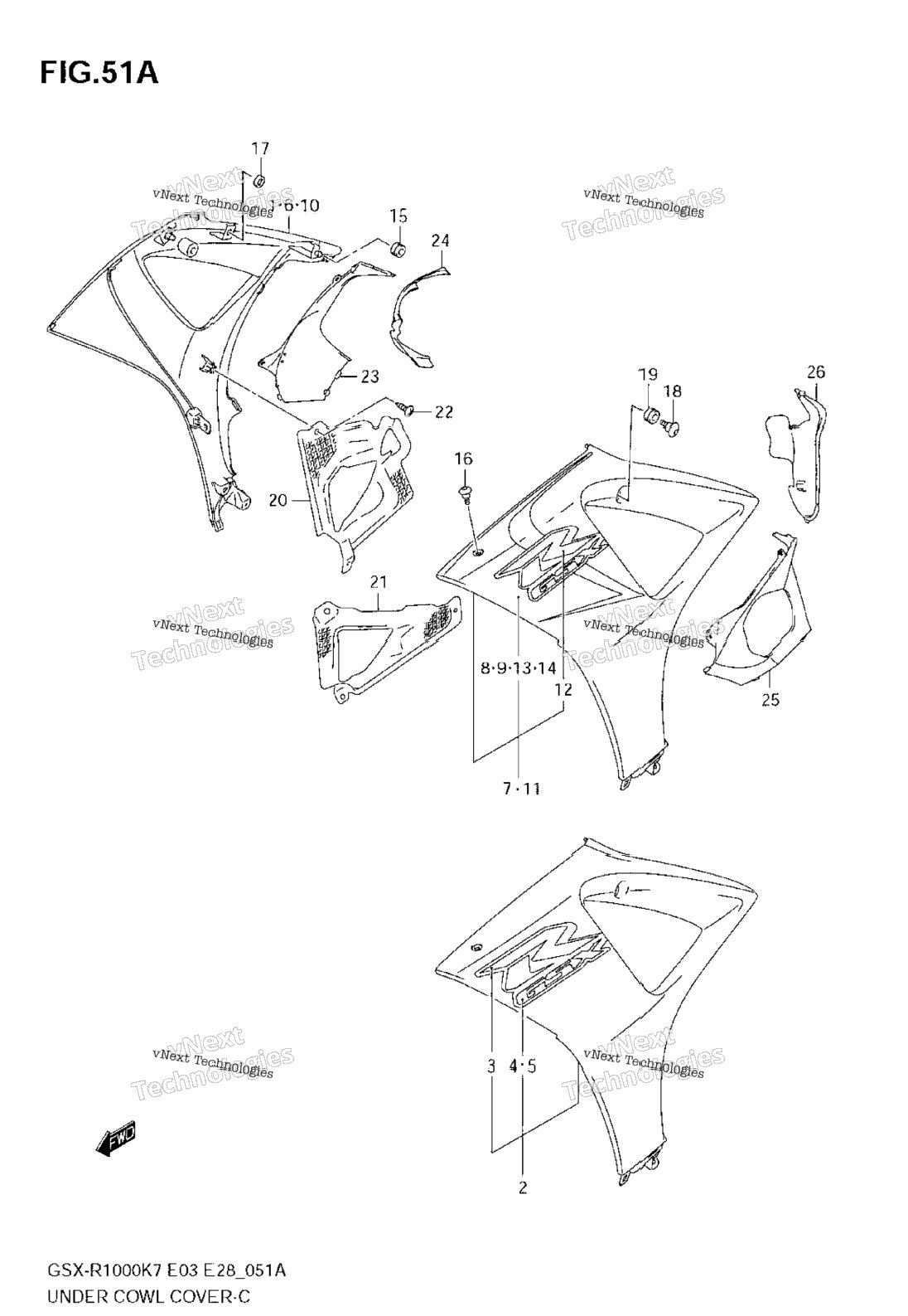 Under Cowl Cover (Model K8)