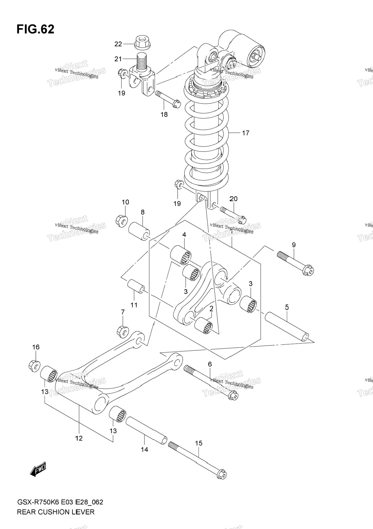 Нажмите для увеличения Rear Cushion Lever