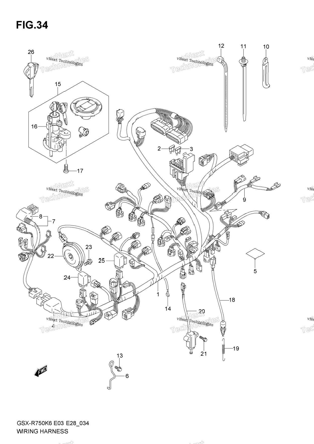 Нажмите для увеличения Wiring Harness