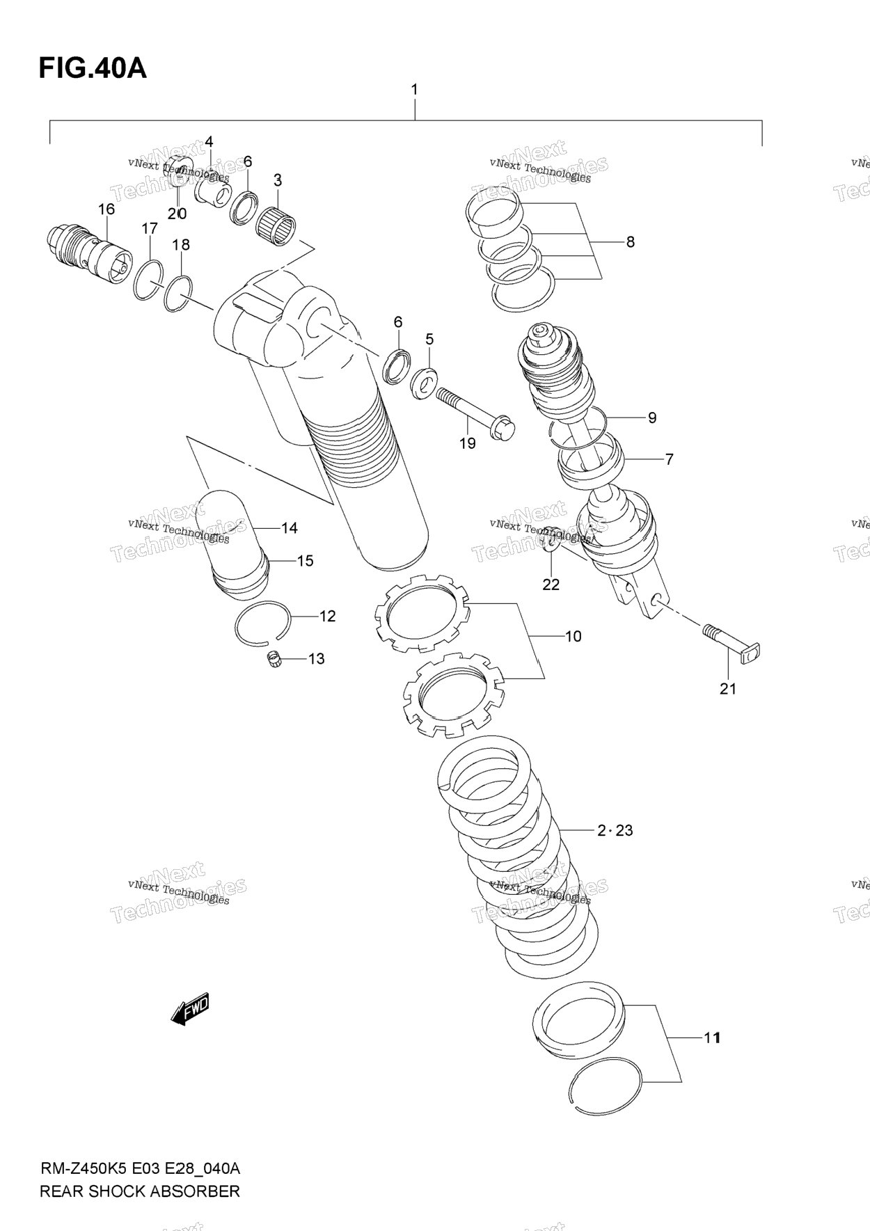 Rear Shock Absorber (Model K6)