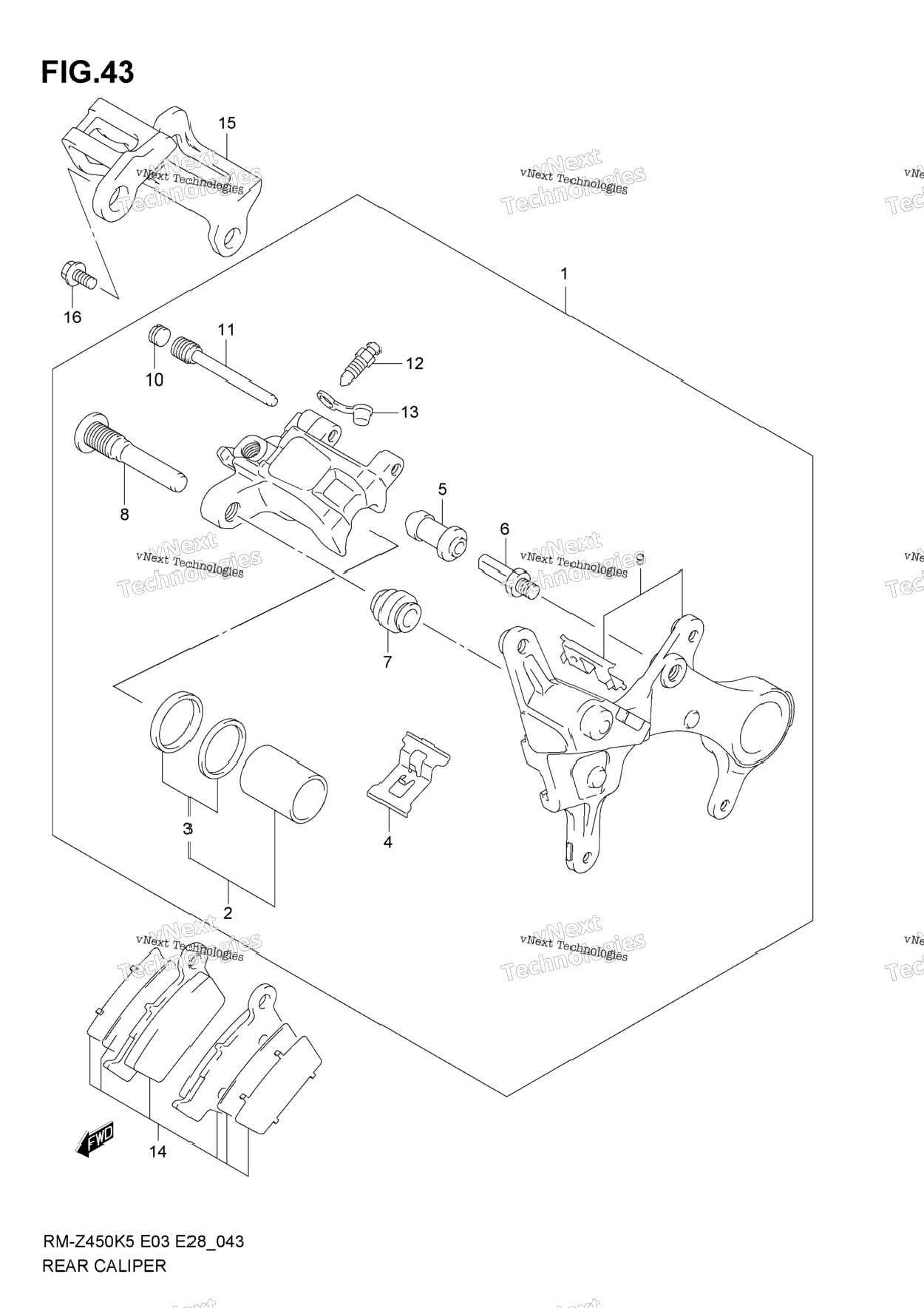 Нажмите для увеличения Rear Caliper
