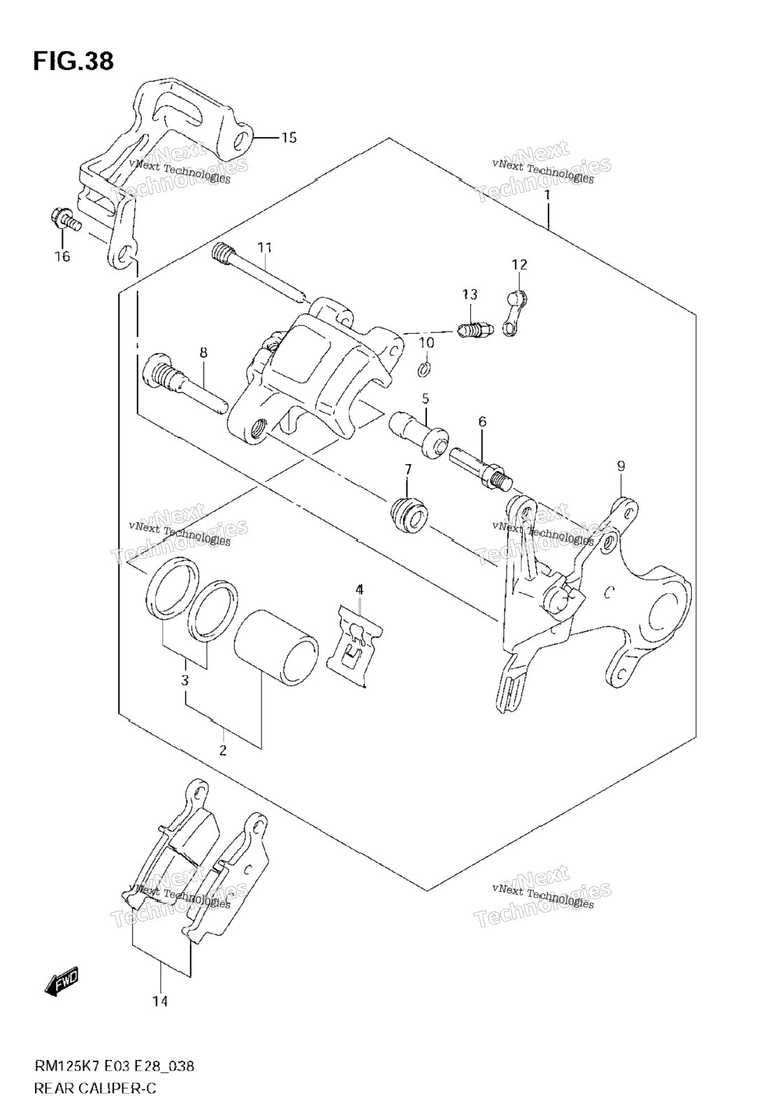 Нажмите для увеличения Rear Caliper