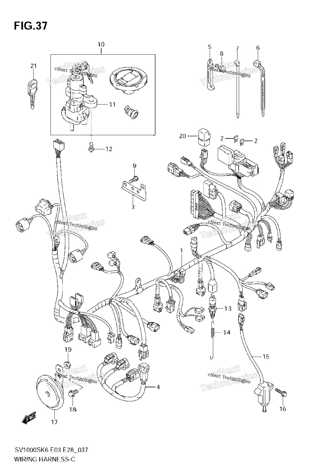 Wiring Harness (Sv1000) (Not For Us Market)