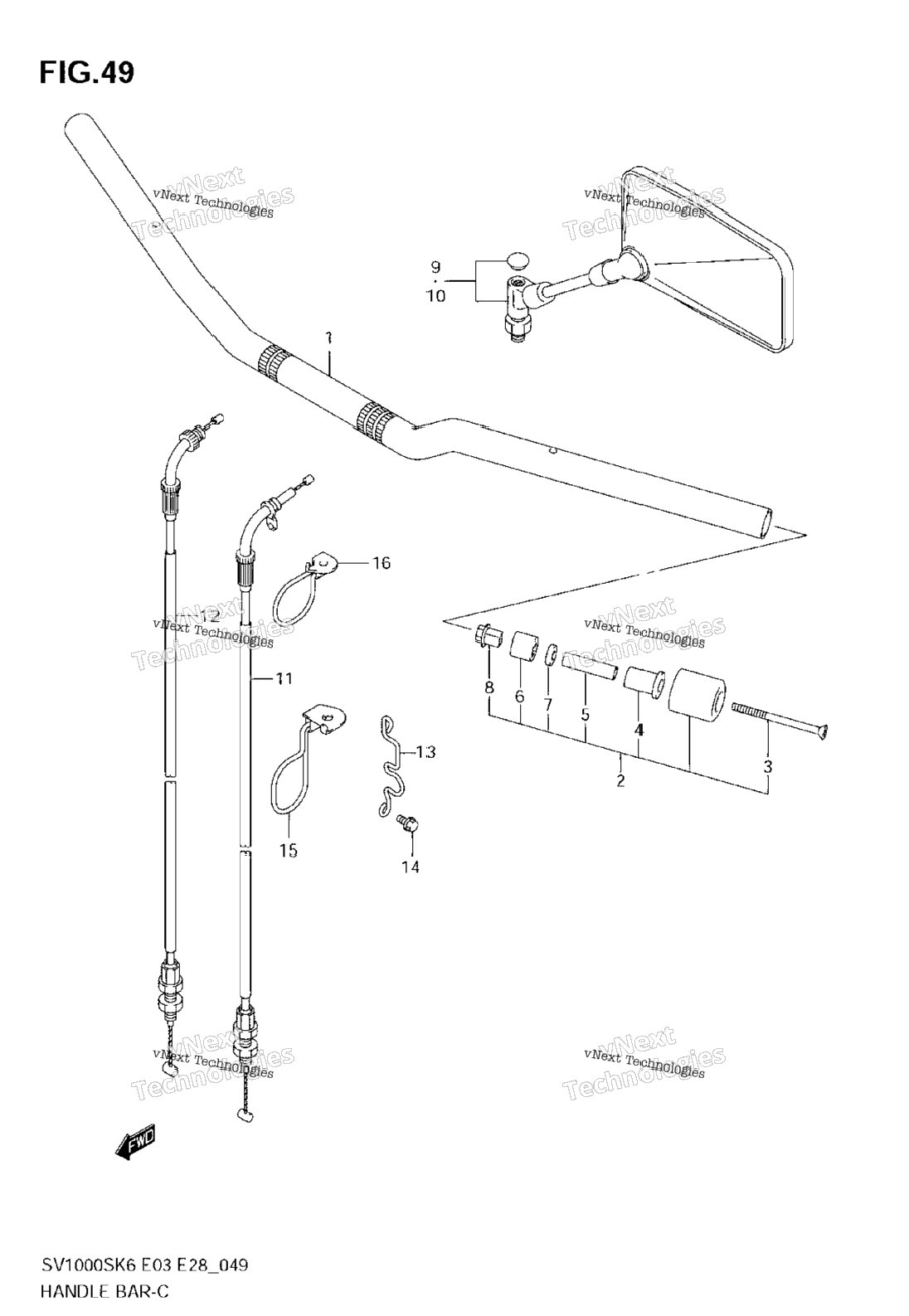 Handlebar (Sv1000) (Not For Us Market)